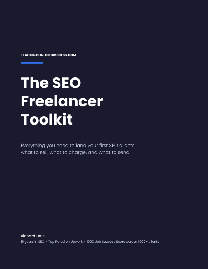 The SEO Freelancer Toolkit by Richard Hale, cover